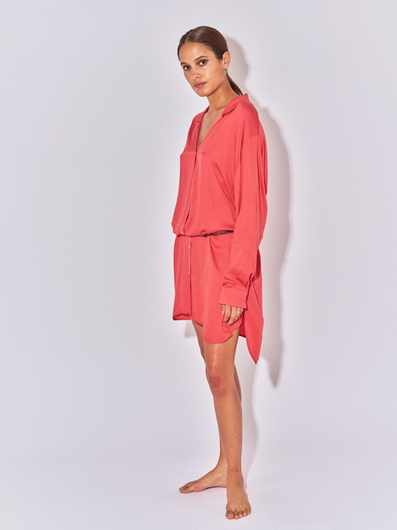 Chemise Decollete en v Cassy Litchi