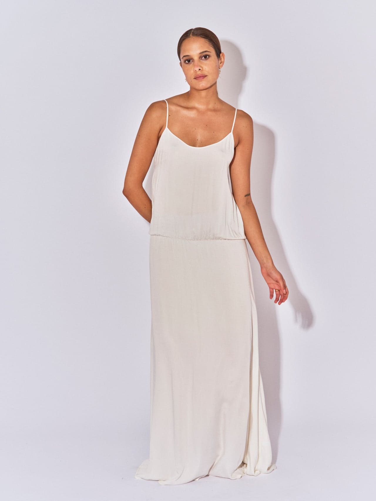 Robe Longue Dos nu Fidji Ecru