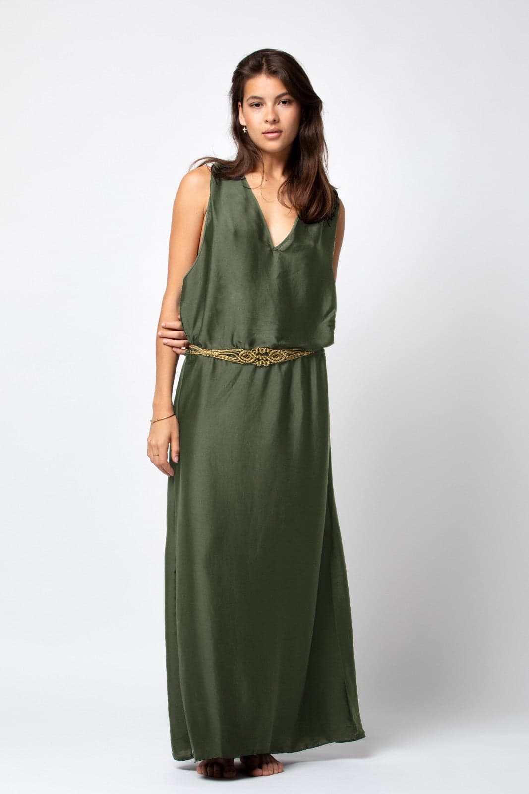 Robe Longue Tali Kaki